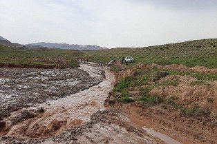 تخریب جاده روستای بابالنگر